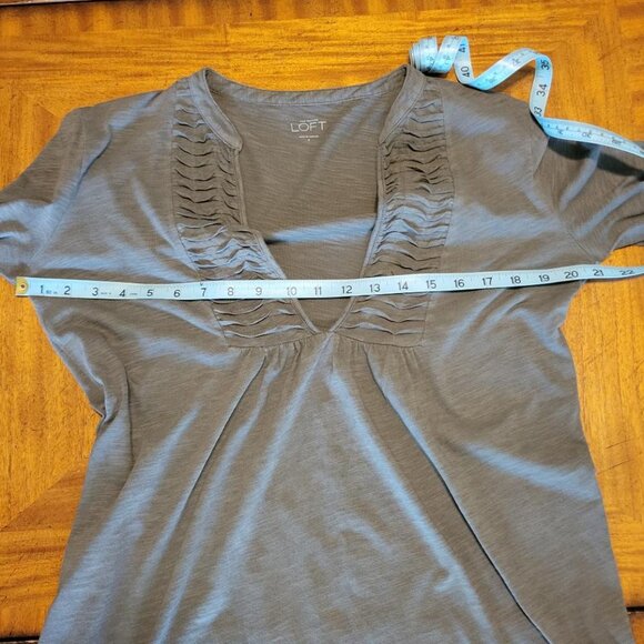 LOFT Olive Green Tunic with Roll Up Sleeves - Picture 10 of 10